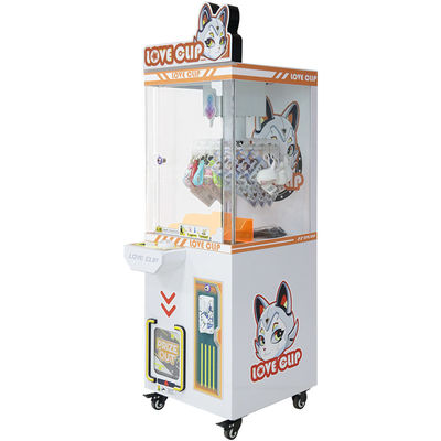 Child Arcade Claw Machine Games For Sale Orange Coin-Operated Game Machine Starry Love Clip