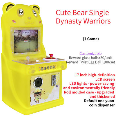Mini Cute Bear Jogo de Arcade com Moeda Fun Joystick Game