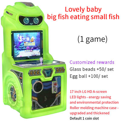YX-1059 Cute Baby Single-Player Peixe Grande Comendo Peixe Pequeno Joystick Game Machine 17 polegadas
