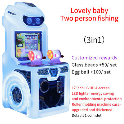 Jogos de arcade de moeda de marca para venda Máquina de jogos de joystick de pesca para duas pessoas