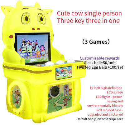 High Quality Cute Cow Três Chaves Três em Um Boto de Jogo de Arcade Single-Player 19 polegadas