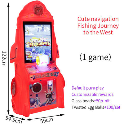 Red Fun Fishing Machine Moeda mais barata Starry-sky Rocket Video Game Arcade Para Crianças