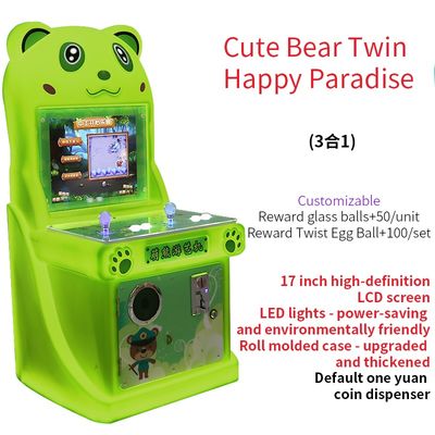 Máquina de Arcade Eletrônica Infantil com Joystick Operada por Moedas para Interiores Comerciais
