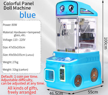 Blue New Mini Fire Truck Toy Máquina automática de venda automática Fun Doll Machine operada por moedas