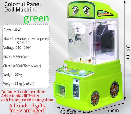 Green New Mini Fire Truck Toy Máquina automática de venda automática Fun Doll Machine operada por moedas